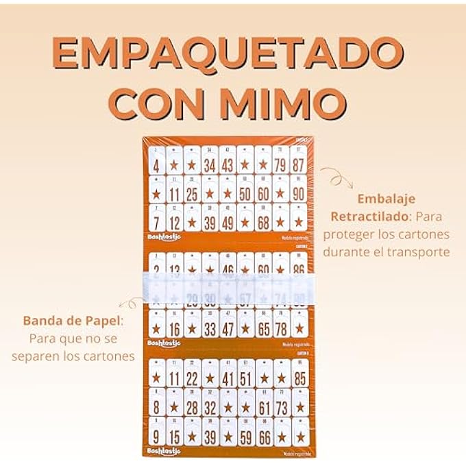 rayihni 1008 بطاقة بنغو مقطوعة 240 جرام، بطاقات بنغو قابلة لإعادة الاستخدام ومختلفة عن بعضها البعض للعب العائلي، الفعاليات أو الإقامات. بطاقات بنغو (برتقالي) - Image 4